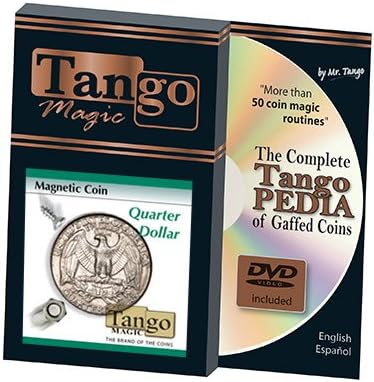 Magnetic Coin D0026(Quarter Dollar w/DVD) by Tango - Trick