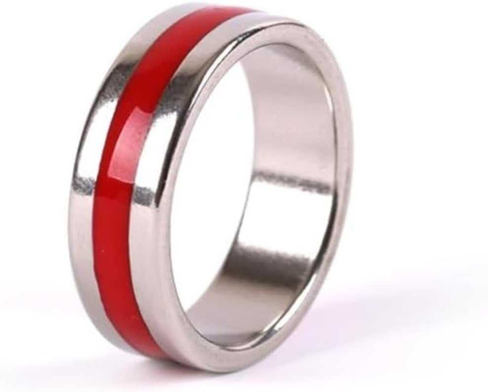 Magnetic Ring Engraved PK Colorful Magic Tricks Coin Accessories Magic Magnetic Ring Engraved PK Colorful Magic Tricks Coin Accessories Magic Wizard Closeup Illusions Tricks Mentalism Accessories (White 19mm) (Red 18mm)