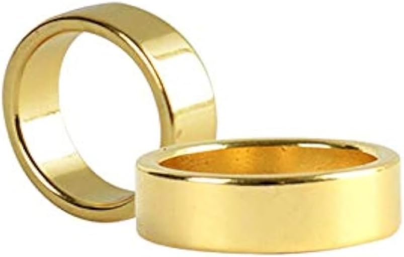 Magnetic Ring Engraved PK Magic Tricks Wizard Appear Disappear Magic Magnetic Ring Engraved PK Magic Tricks Wizard Appear Disappear Magic Closeup Street Accessories Illusions Tricks Prop Mentalism (Gold, 21mm)