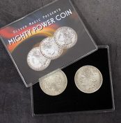 Mighty Power Coin Magic Magic Tricks Magnetic Coin Appearing Disappearing Classic Motion Effect Magic Coin Closeup Illusions Tricks Mentalism Accessories (Morgan Dollar)
