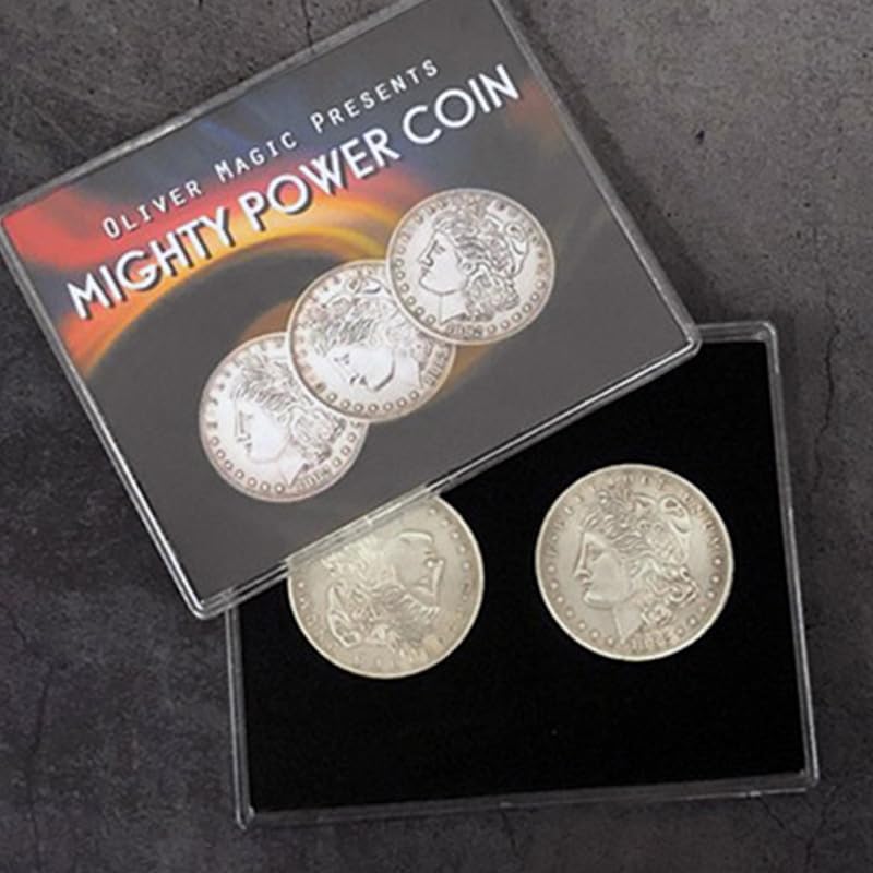 Mighty Power Coin Magic Magic Tricks Magnetic Coin Appearing Disappearing Mighty Power Coin Magic Magic Tricks Magnetic Coin Appearing Disappearing Classic Motion Effect Magic Coin Closeup Illusions Tricks Mentalism Accessories (Morgan Dollar)