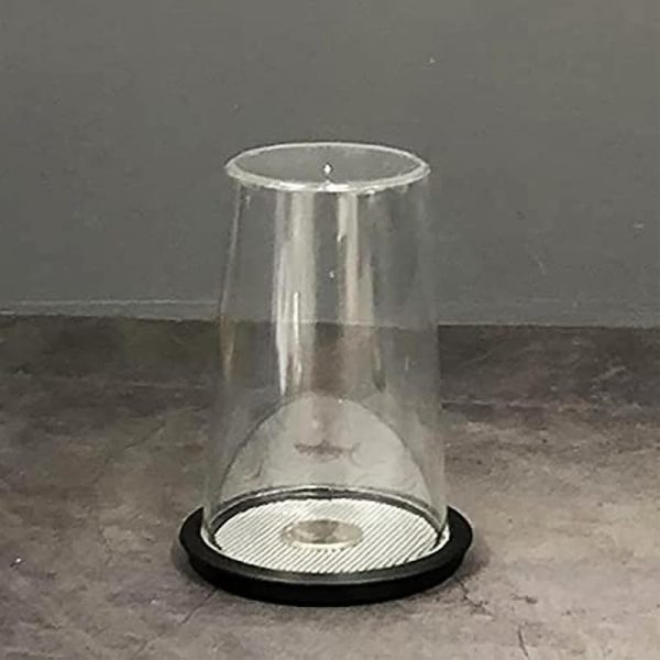 Miracle coin through the crystal cup, magic tricks, coins seem to disappear, magic magician, close-up, street illusions, tricks, mentalism props