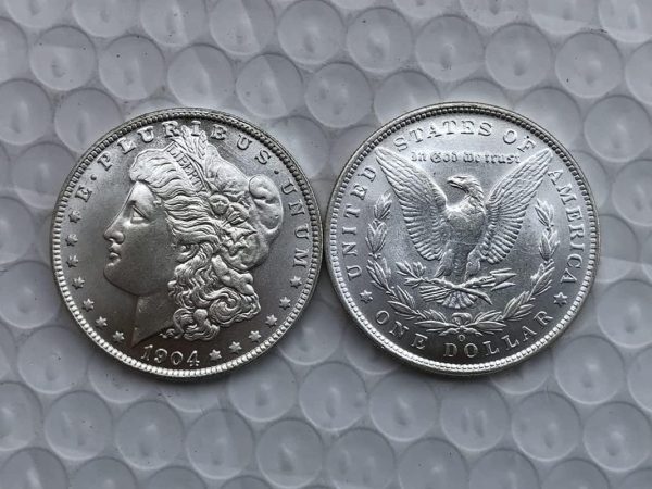 Moneda de dólar de Plata Morgan de Estados Unidos, versión Original de 1904O, artesanías Antiguas, Monedas conmemorativas extranjeras