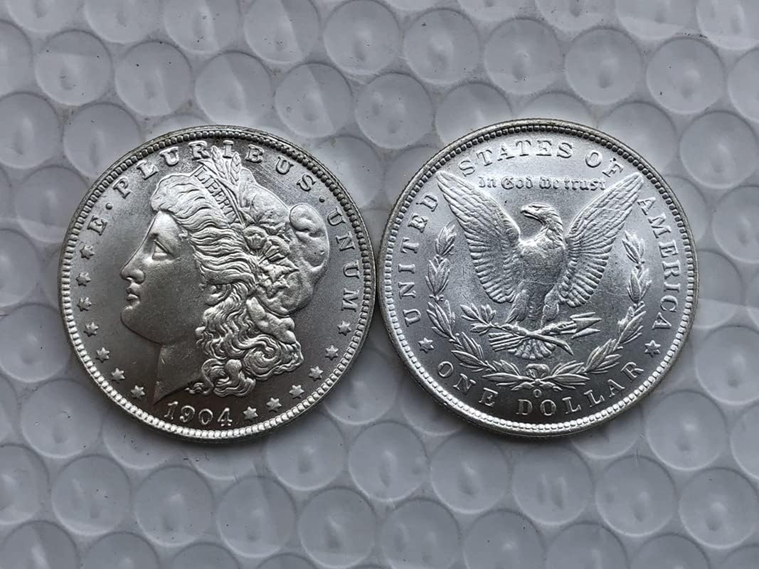 Moneda de dólar de Plata Morgan de Estados Unidos, versión Moneda de dólar de Plata Morgan de Estados Unidos, versión Original de 1904O, artesanías Antiguas, Monedas conmemorativas extranjeras