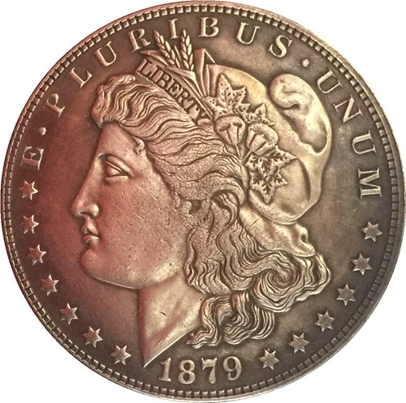 Monedas conmemorativas estadounidenses de 1879, dólar de Plata Antiguo, Monedas Monedas conmemorativas estadounidenses de 1879, dólar de Plata Antiguo, Monedas conmemorativas extranjeras, Monedas artesanales