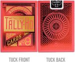 Murphy's Magic Supplies, Inc. Tally-Ho Red (Circle) MetalLuxe Playing Cards by US Playing Cards, Gold, Red, (72086) - Imagen 2