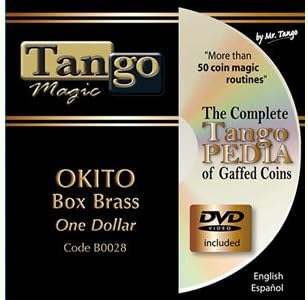 Okito Coin Box (BRASS w/DVD)(B0028) One Dollar by Tango Magic - Trick