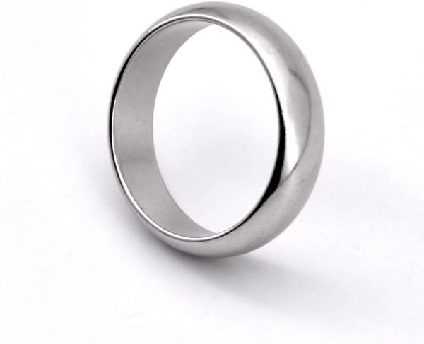 PK Magnetic Ring Silver Cambered PK Ring Wizard Magic Tricks Stage Illusion Trick Tricks Close Up Tricks Magic Accessories for Trick Show (0.88 inch)