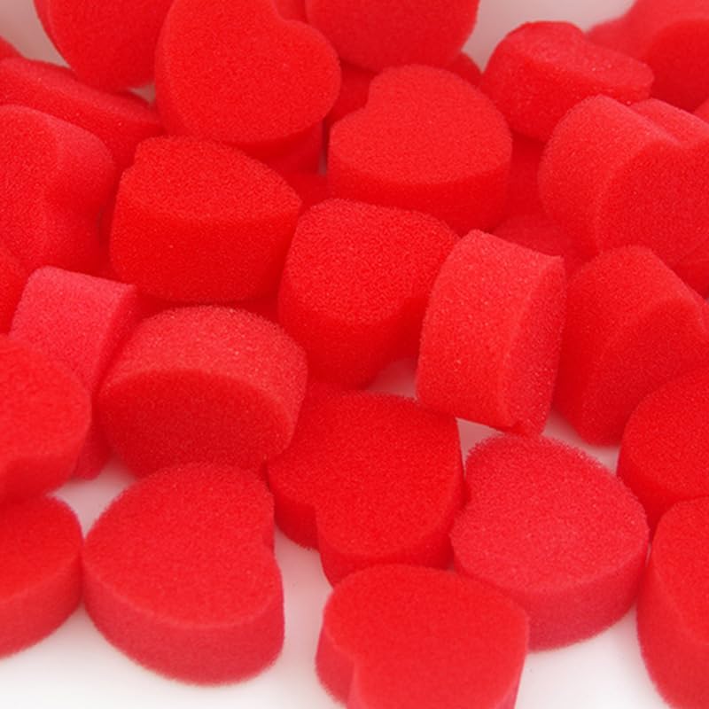 Pack of 10 Pieces Sponge, Hearts, Magic Tricks, Red Sponge Ball, Magic Accessories, Illusions, Romantic Tricks, Easy Magic Tricks