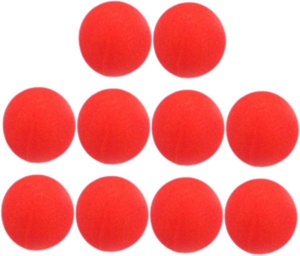 Red Sponge Balls 4.5cm Cosplay Props and Tricks for Events Gifts for Halloween and Birthday 10 Units