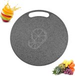 Round Cutting Board with Handle - Flexible, Plastic, Heavy Duty - Kitchen with Handles