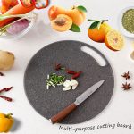 Round Cutting Board with Handle - Flexible, Plastic, Heavy Duty - Kitchen with Handles - Imagen 2