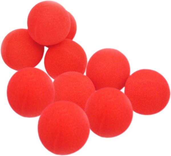 SAFIGLE 10 Piezas Bola De Esponja Mágica Clásica Bolas Rojas De Esponja para Trucos y Actuaciones para Fiestas y Juguetes para Trucos