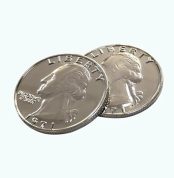 SUMAG 1 Piece Double Sided Quarter Dollar (Heads) Magic Tricks Double Sided Coin Magic Props Closeup Street Illusions Tricks for Magicians