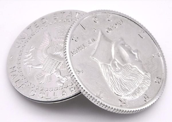 SUMAG Magic Tricks Magnetic Coin Butterfly Coin (USD Half Dollar Copy) Close-up Wizard Accessories Props Gimmick Appear Magic