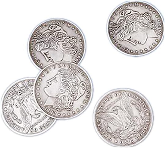 SUMAG Magic Tricks Morgan Dollar Shell and Coin Set (4 Coins) Coins Vanish Change Magic Close Up Illusions Gimmick Props Mentalism Fun