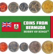 Set of 5 Bermuda Coins 1 5 10 25 Penny 1 Dollar 1999-2017