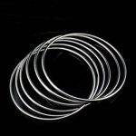 Set of 6 Chinese Link Rings Magnetic Clasp 30cm Chrome Magic Tricks Stage Illusions Mentalism Tricks Magic Ring - Imagen 2