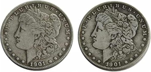 Silver Dollar American Morgan Dollar 1901/1901 Double Sided Coin Foreign Imitation Coin