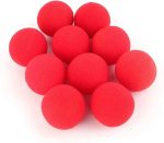 Soft Sponge Balls, Foam Ball Accessories Lightweight Sponge Balls 10 Pieces Red Sponge Balls for Tricks Accessories Classic Comedy Street Close Up