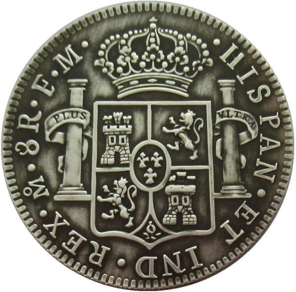 Spanish Silver Dollar Foreign Replica Commemorative Coin 8R 1776 Craft Coin Gift for Enthusiasts