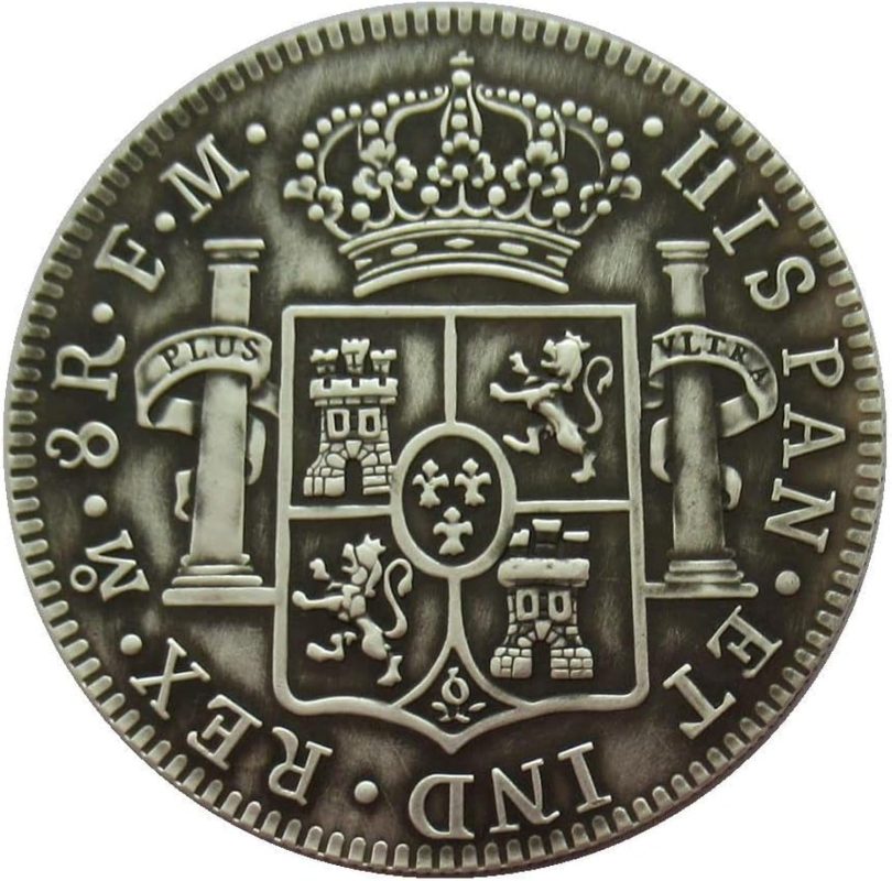 Spanish Silver Dollar Foreign Replica Commemorative Coin 8R 1776 Craft Coin Gift for Enthusiasts