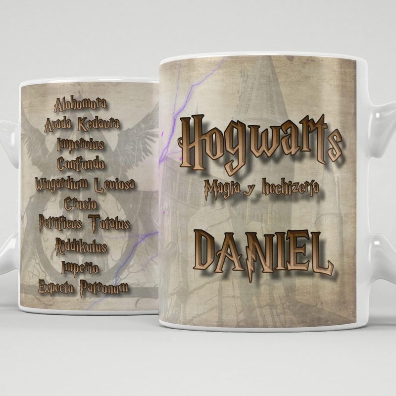 Taza inspirada en la magia personalizada con nombre, taza de cerámica calidad premium 350ml hecha a mano, regalo original, divertido y personal.