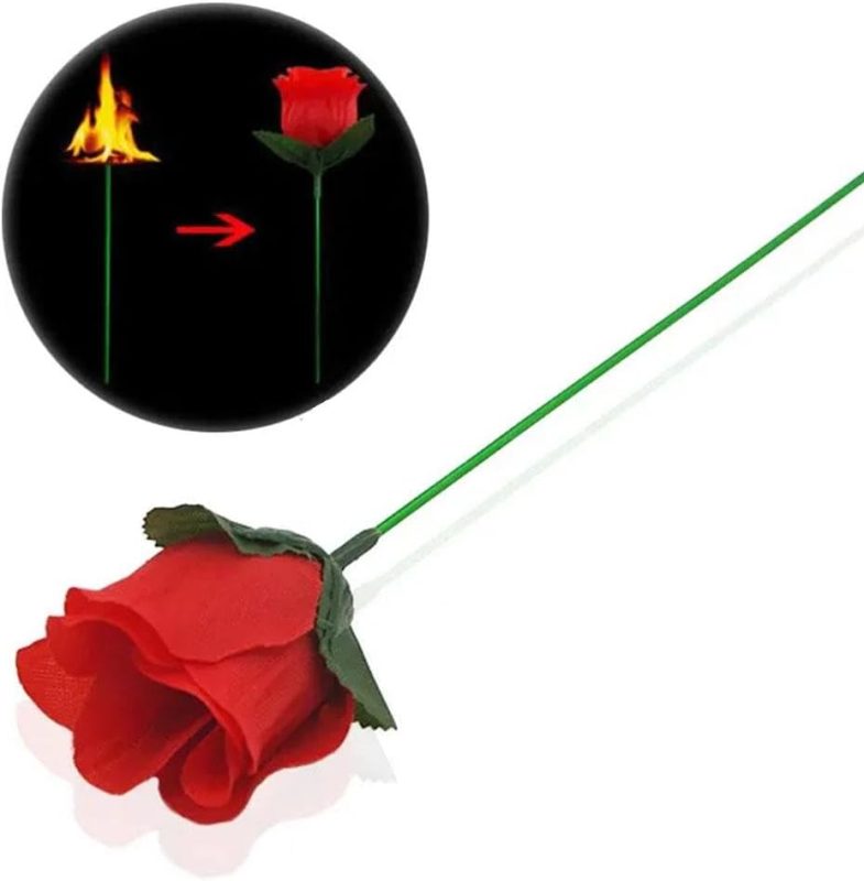 Torch to Pink, Magic Flower with Flame to Rose Look, Fire Magic Trick, Flame Looks Like Flower, Professional Wizard Accessories, Easy Magic Tricks, Mentalist Magic for