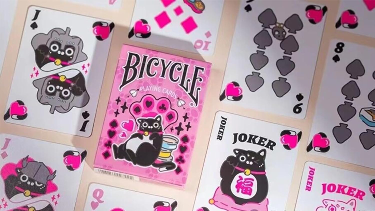 US Playing Card Co. Cat on Bike Card Game (Pink) US Playing Card Co. Cat on Bike Card Game (Pink)
