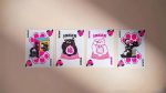 US Playing Card Co. Cat on Bike Card Game (Pink) - Imagen 2