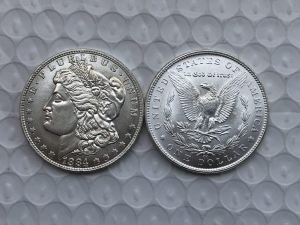 United States Morgan Silver Coin, Original Version of 1884C, Dollar, Ancient Crafts, Foreign Commemorative Coins