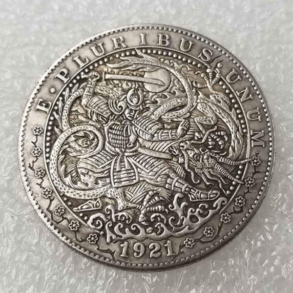 YunBest Best Morgan US Coins - 1921 Hobo Nickel Coin -Old Coin Collection-US Dollar Old Morgan Dollar Silver Plated US crafts Coins BestShop, Brass, gem