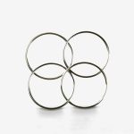 ZQION 4.5" Link Rings (Set of 4, Chrome) Magic Tricks Wizard Close-Up Stage Illusions Props Street Magic Tricks Classic Toys
