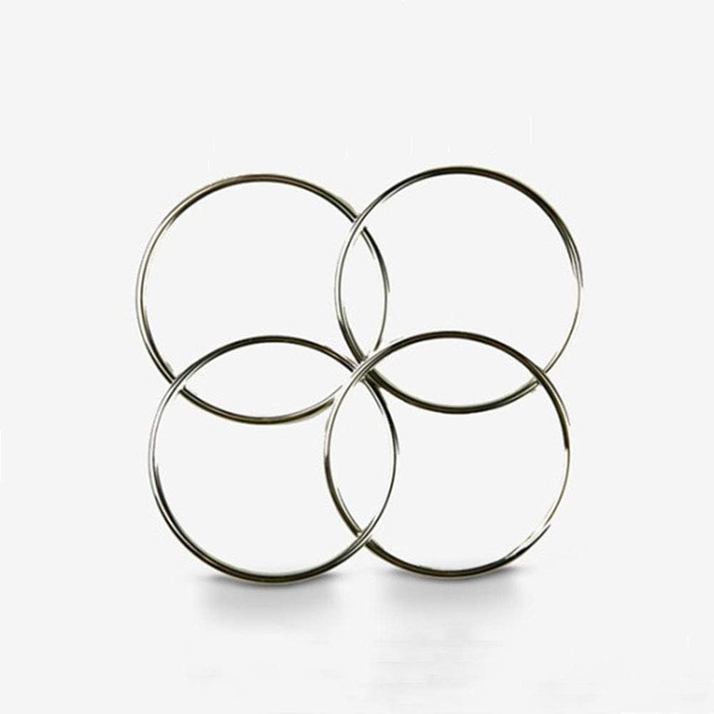 ZQION 4.5" Link Rings (Set of 4, Chrome) Magic Tricks ZQION 4.5" Link Rings (Set of 4, Chrome) Magic Tricks Wizard Close-Up Stage Illusions Props Street Magic Tricks Classic Toys