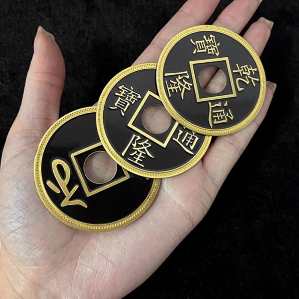 ZQION Chinese coin ghost (stage) magic tricks 55mm Parlar coin Magic magician close-up street illusions tricks prop