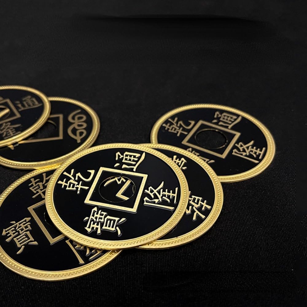 ZQION Miser's Dream (Chinese Stage Coin) Classic Magic Tricks Coin ZQION Miser's Dream (Chinese Stage Coin) Classic Magic Tricks Coin Trick Illusions Tricks Wizard 55mm Diameter Wizard Illusions Mentalism Magic Accessories