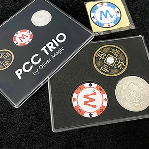 ZQION PCC Trio by Oliver Magic Classic CSB Coin Set Close Up Magic Tricks Coins Magic Tricks Magic Coin Production Disappearing