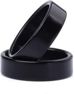 ZQION PK Magic Strong Black Magnetic Ring for Magic Tricks Finger Decoration Wizard Ring Illusion Trick Accessories (21mm) (18mm, Black)