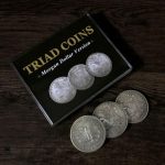 ZQION Triad Coins (Morgan Gimmick) Close-up Magic Tricks Magic Vanishing Change Three Coins Magic Mentalism Super Visual Effect - Imagen 2