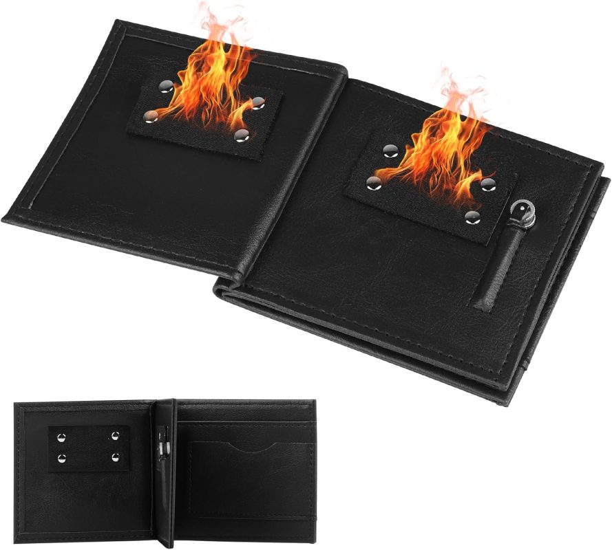 lalago Klein Premium Magic Flaming Fire Wallet, Magic Flame Fire Wallet for Shows, Flame Wizard Trick Wallet, Magician Stage Street Imaginable Magic Show Requisisite