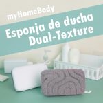 myHomeBody Double Texture Shower Exfoliating Sponge for Men and Women - Body Loofah - 2 Pack - Imagen 2