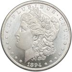 1 Dollar Morgan Dollar 1894 Copper-Nickel Silver Plated Replica Coin of the United States of America - Imagen 2