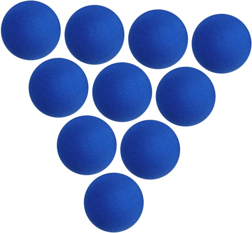 10 Pieces Soft Sponge Balls for Round Props Tricks for Street Performance Cosplay and Festival Decorations Blue