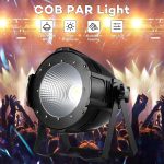 100W COB Pair LED Cool White / Warm Stage Light, Par Lights with DMX512/Master-Slave, Strobe Spotlight for Photography, Church, Birthday, Wedding, DJ, Disco - Imagen 2