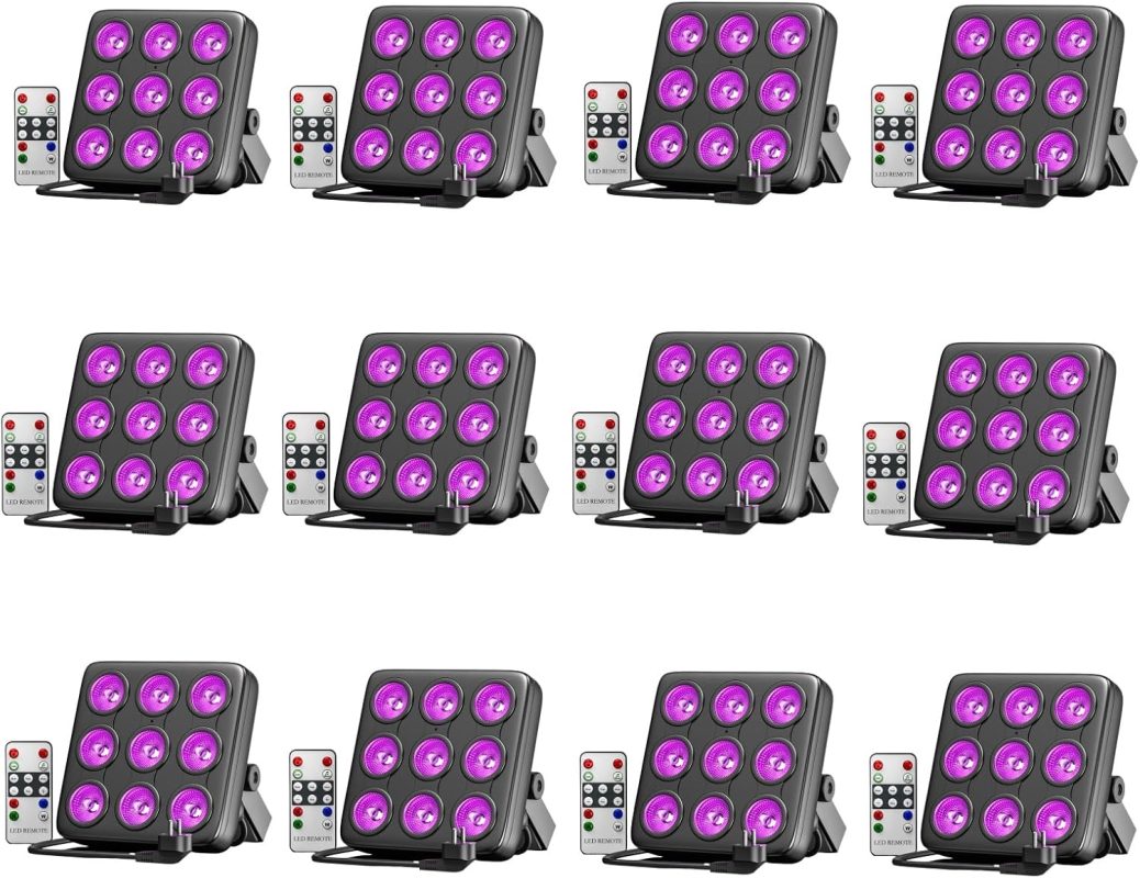 10PCS 45W RGBW Par LED, LED Stage Light, Party Lights with Sound Activation Mode with Remote Control and DMX 8CH, for Architectural Lighting of Discotheques Stages Wedding