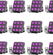 10PCS 45W RGBW Par LED, LED Stage Light, Party Lights with Sound Activation Mode with Remote Control and DMX 8CH, for Architectural Lighting of Discotheques Stages Wedding