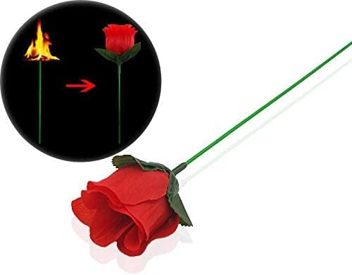 10pcs torch to flower torch to rose fire magic trick flame appearing flower professional magician bar illusion stage accessories