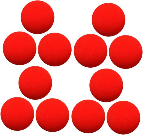 12 Pieces Magic Sponge Ball Game Accessories Sponge Balls Cosplay Accessory Party Tricks Tricks Prop Small Balls Sponge Ball Red
