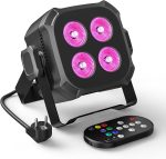 12PCS RGBW LED Par Spotlight, 40W Disco Lights DMX 4/8CH with Remote Control/Sound Activated Stage Light, Party Lights for DJ, Bar, Wedding, Halloween, Christmas - Imagen 2