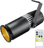 15W Dual Cool White Warm White LED Pinspot Light with Manual Focus by IR Controller Headlight for Disco KTV Party Wedding